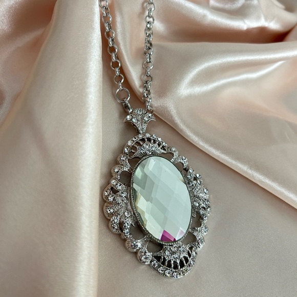 Vintage Long Silver Plate Necklace Brand New - Picture 4 of 5